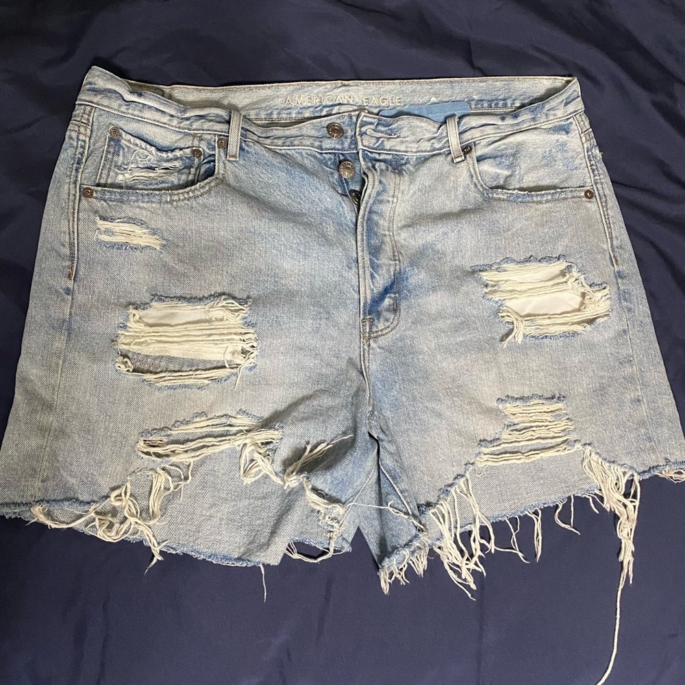 AE denim shorts